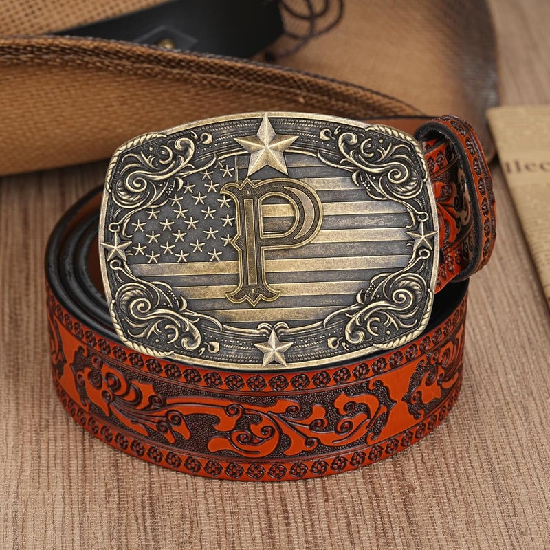 Flipslo Store Western Belt Buckle for Men Women Initial Letter A to Z Cowboy Belt Buckle Texas Buckle hebillas vaqueras para hombre - Image 4